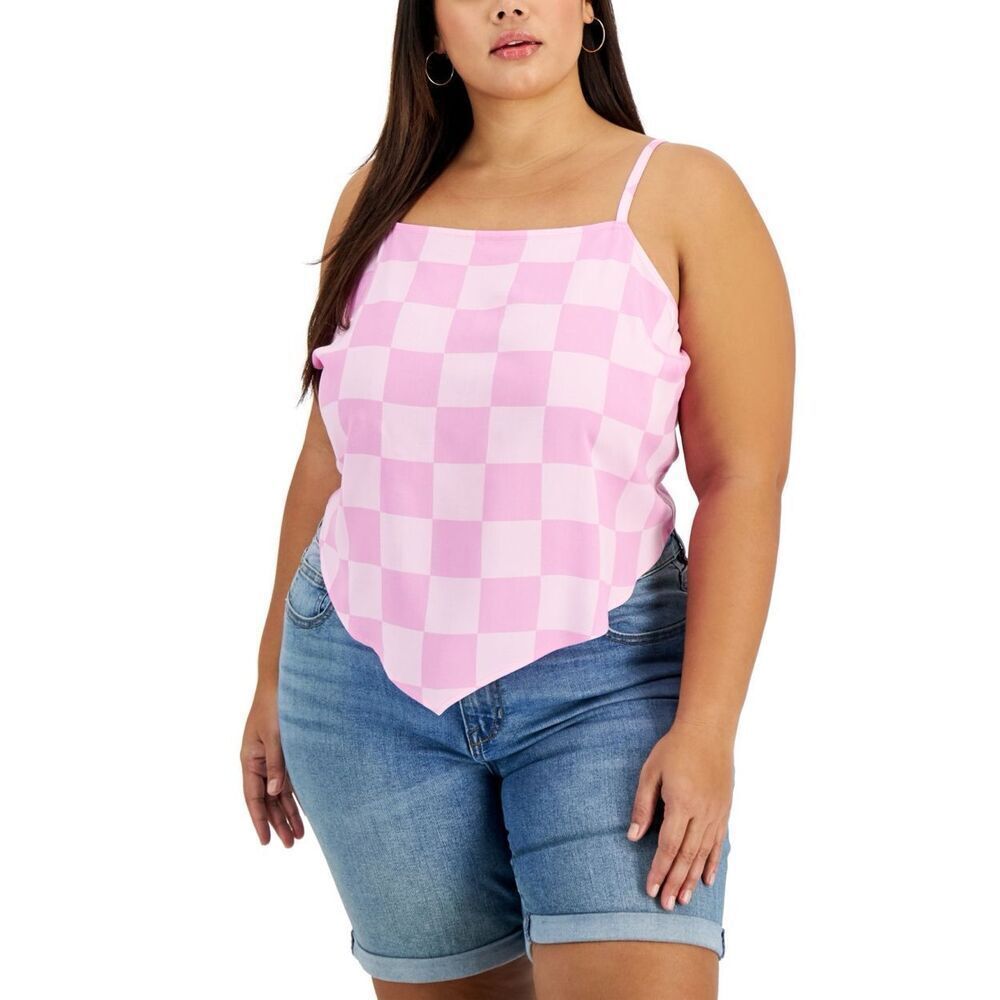 Grayson Threads Black Trendy Plus‎ Size Printed Bandana Top 3X